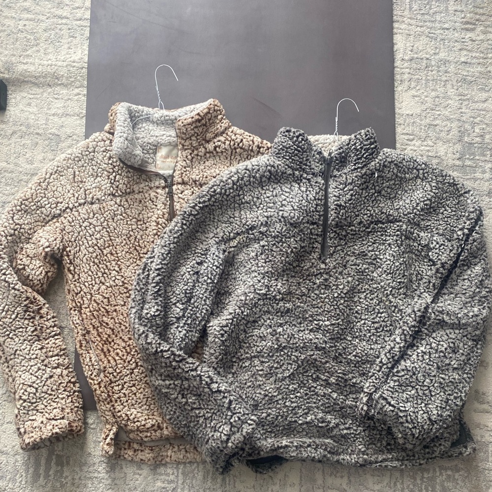 2 quarter zips-sheep like (priced together)